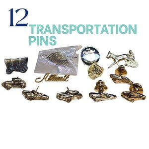 Transportation Pins, Enamel Pins Lot Of 12 Pins Most NEW